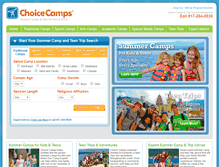 Tablet Screenshot of choicecamps.com